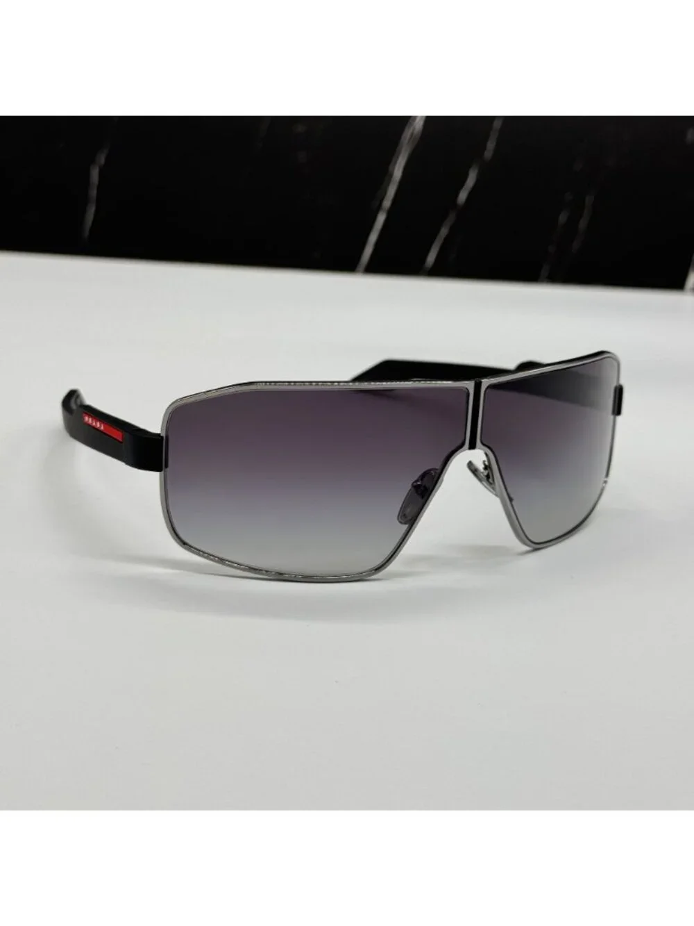 Prada Linea Rossa PS54YS 5AV09U Men Black Gray Sport Sunglasses Authentic NEW
